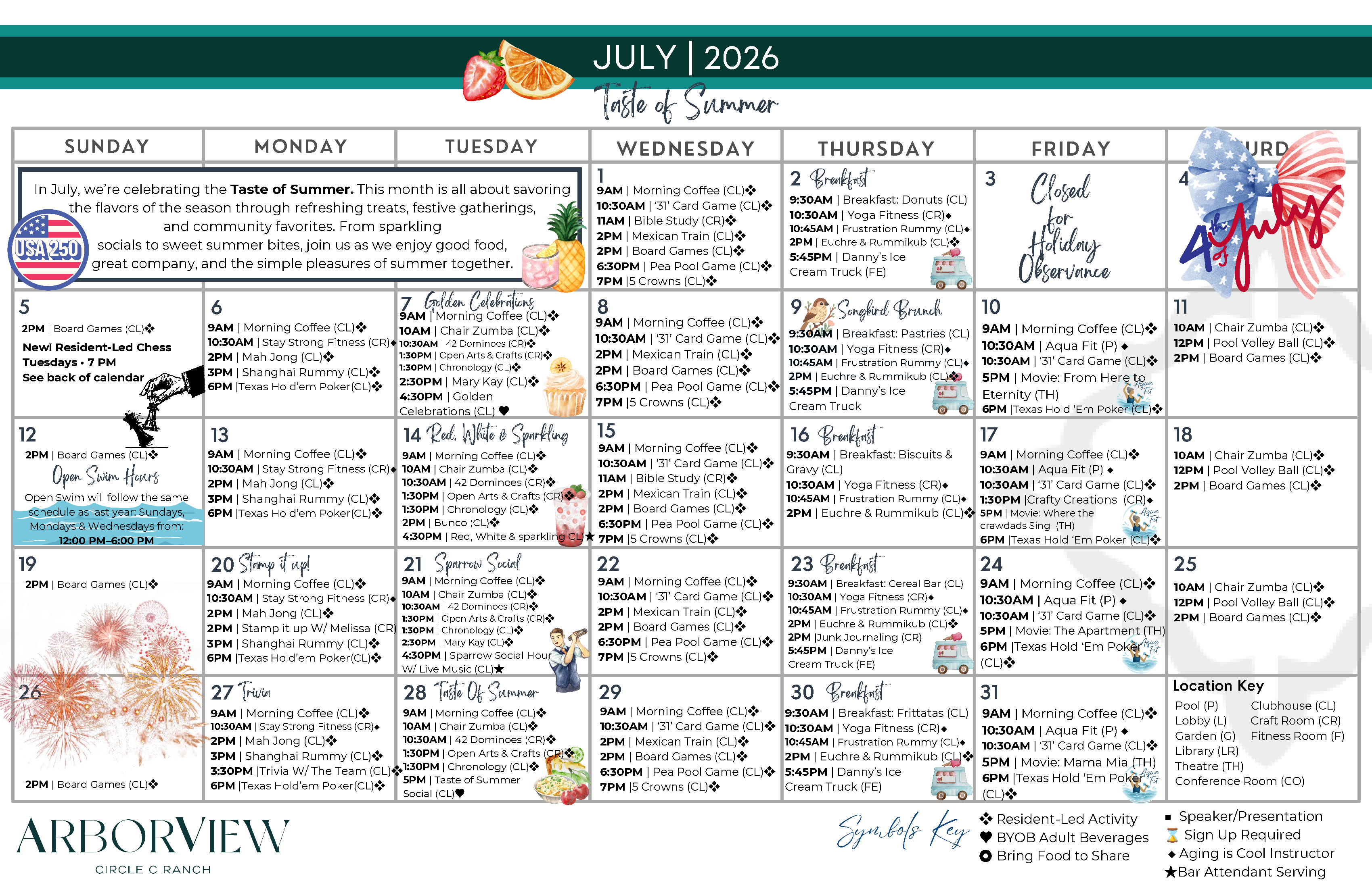 Resident Calendar Resident Calendar