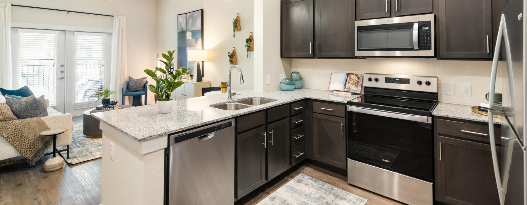 spacious c-shaped kitchen